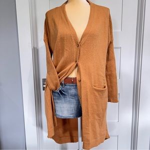 Wishlist Camel Long Cardigan- Medium/Large